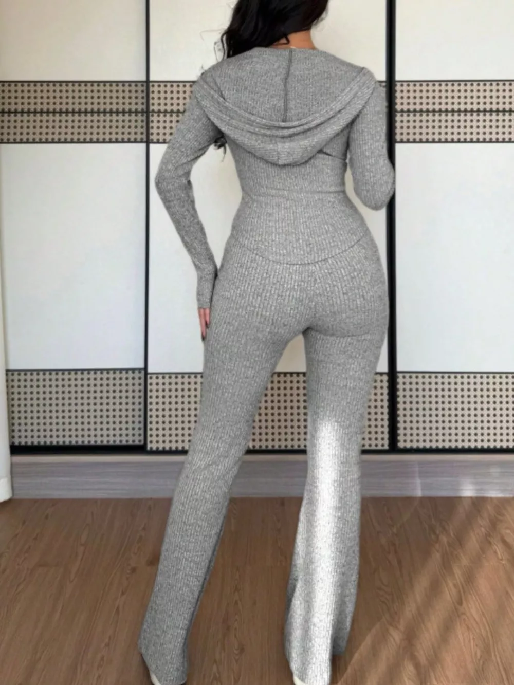 Zip Up Hooded Top and Pants Set, image 2