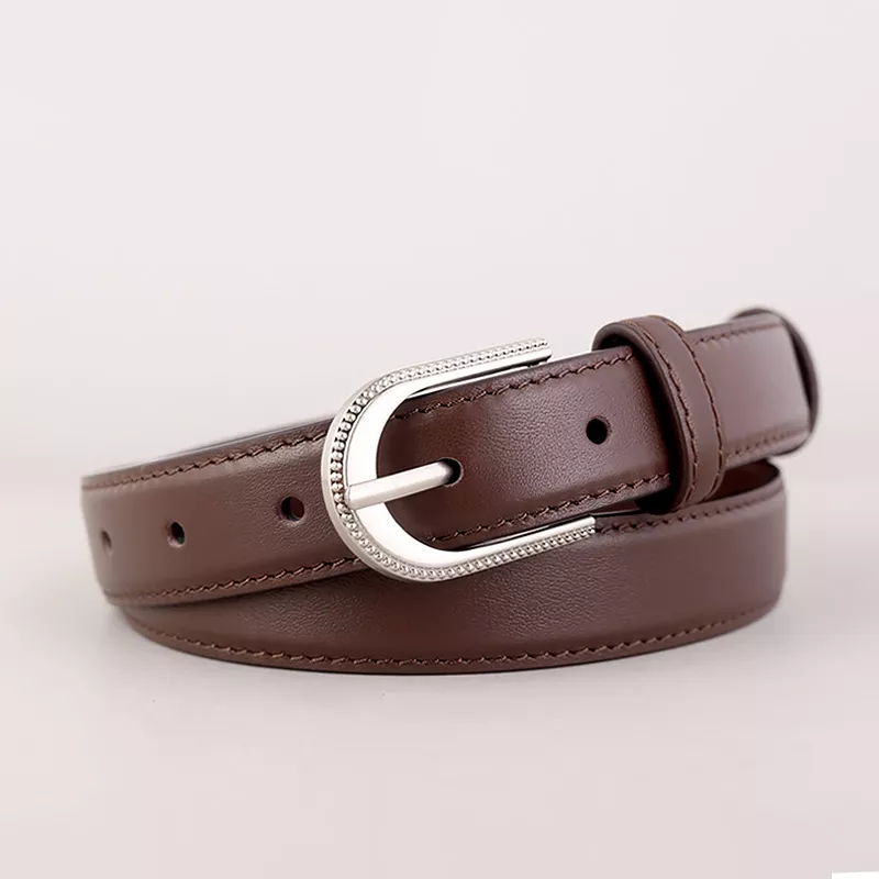 Leather Belt with Rhinestone Buckle, image 5