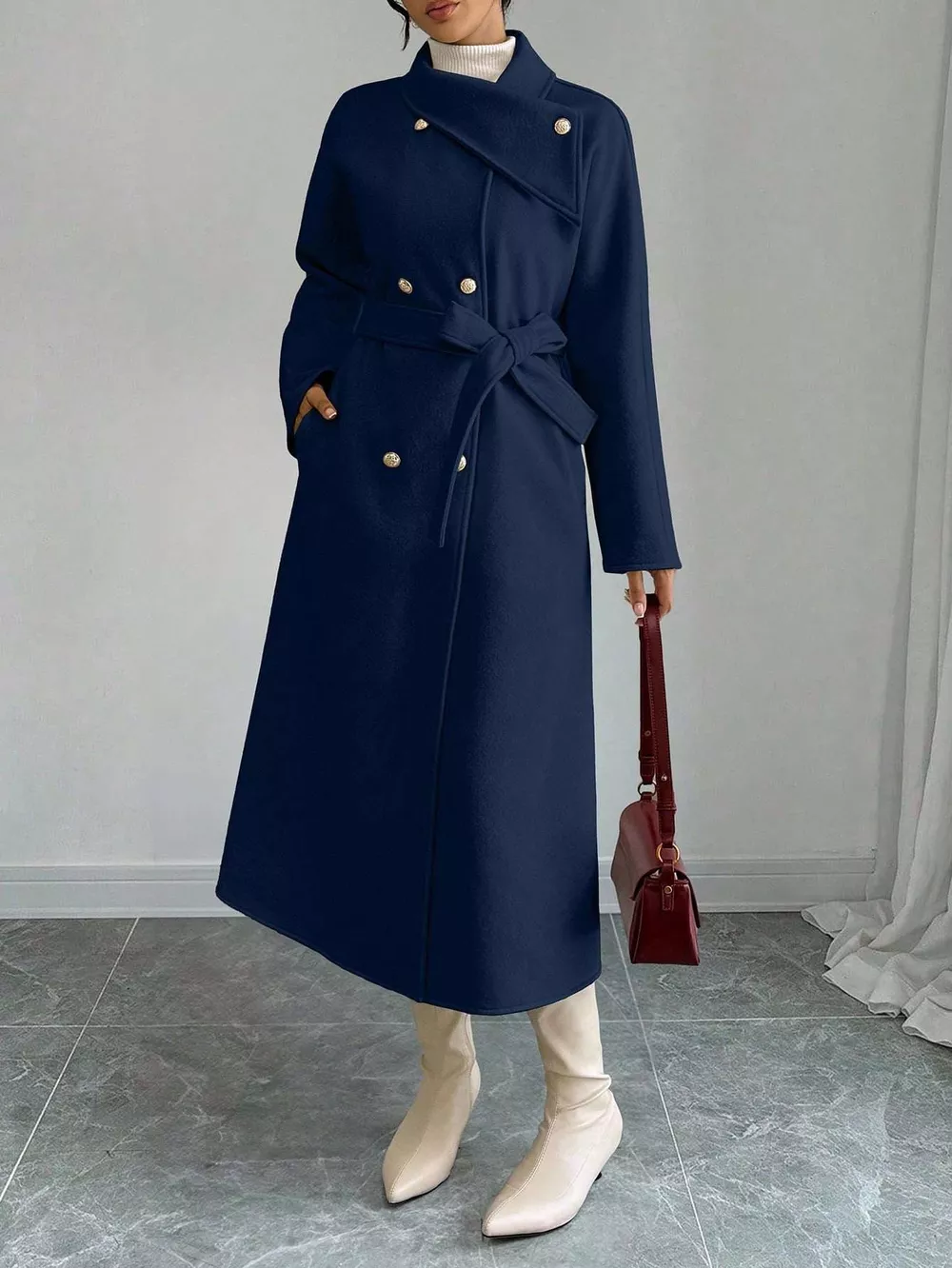 Double-Breasted Longline Coat, image 9