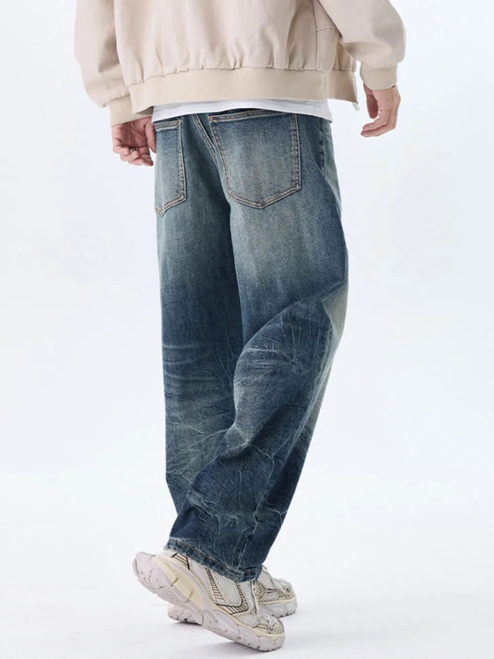 Men's Plus Size Wide Leg Jeans, image 6