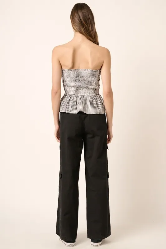 Low Rise Elastic Cover Waistband Cargo Pants, image 5