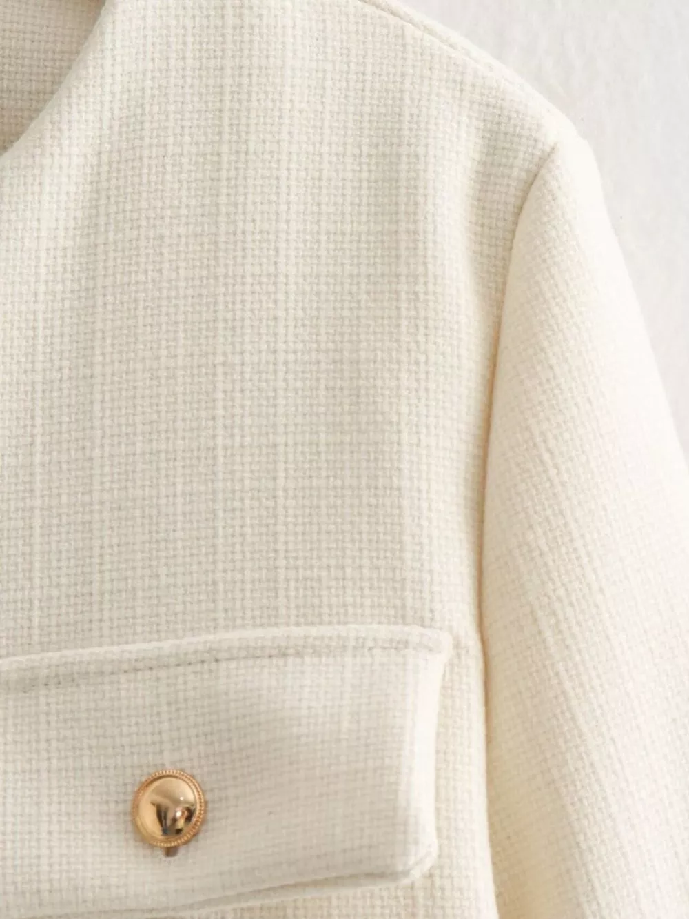 Tweed Button Up Cropped Outerwear, image 18