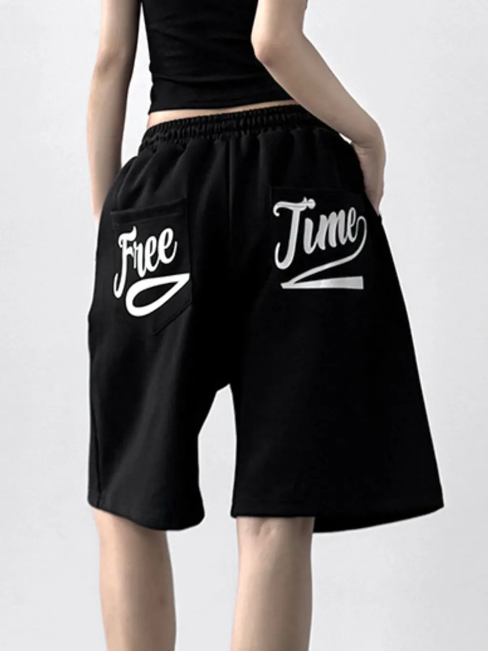 Drawstring Wide Leg Shorts, image 4