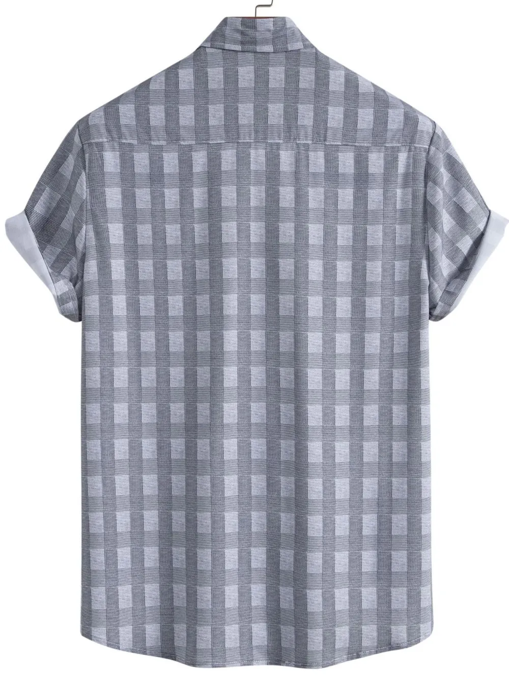 Men's Plus Size Casual Plaid Short Sleeve Button-Down Shirt, image 2