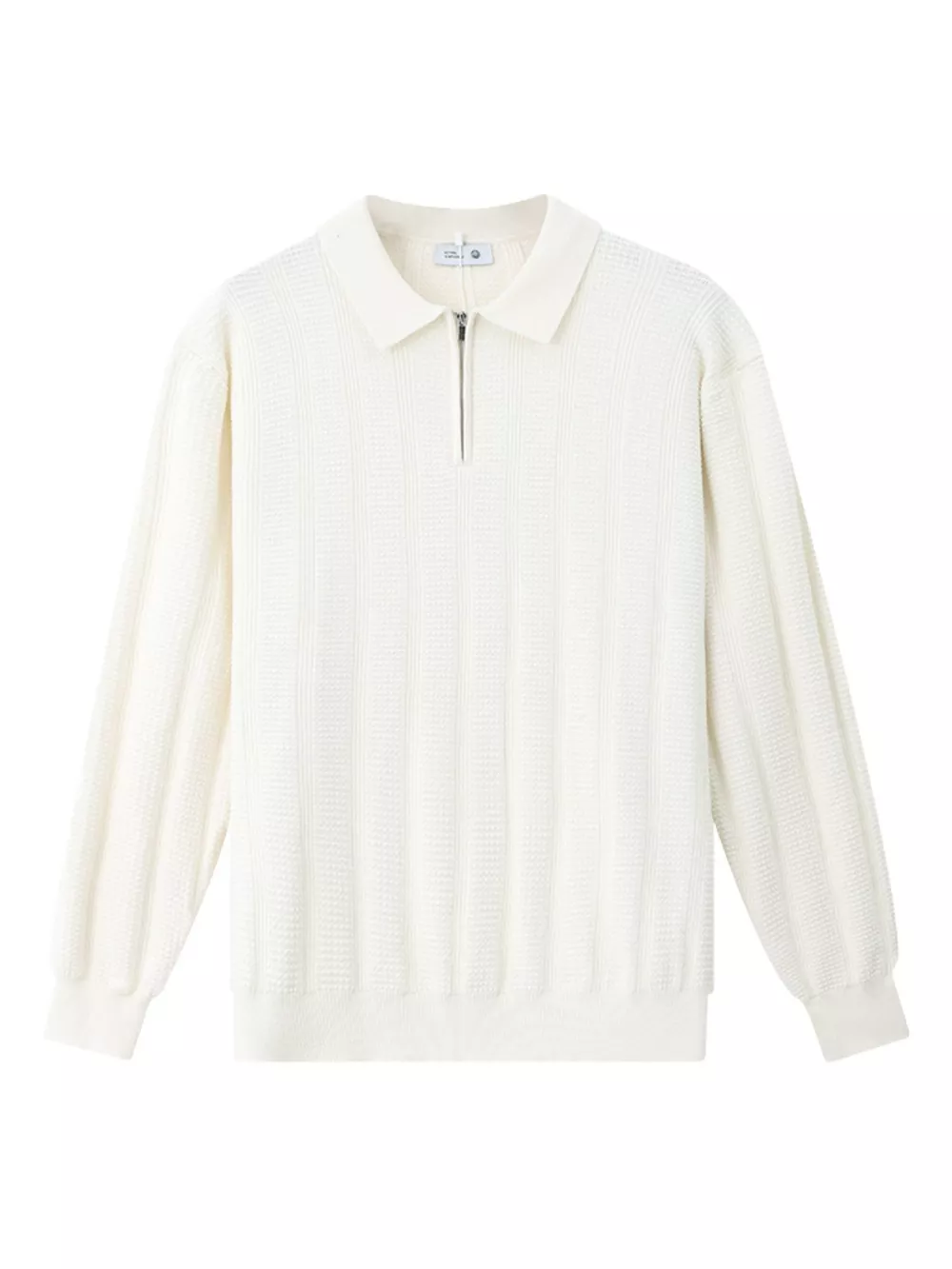 Men's Plus Size Ribbed Quarter-Zip Sweater, image 6