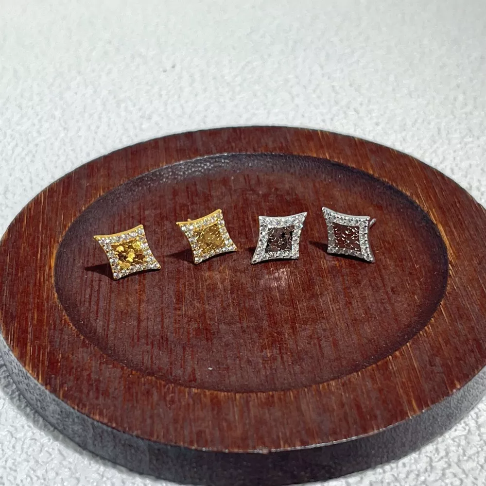 Geometric Stud Earrings, image 2