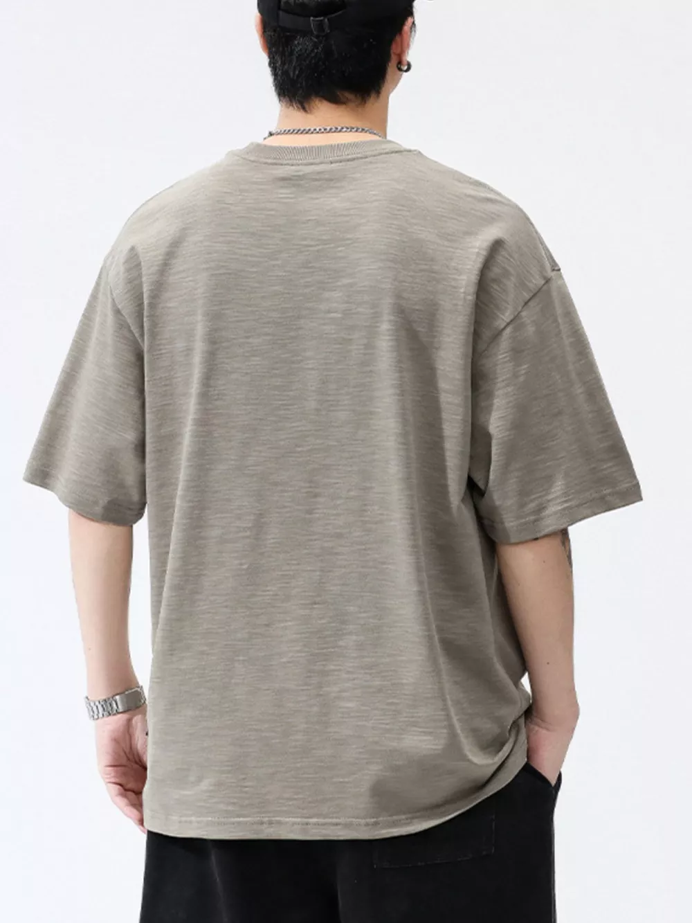 Men's Plus Size Round Neck Half Sleeve T-Shirt, image 10