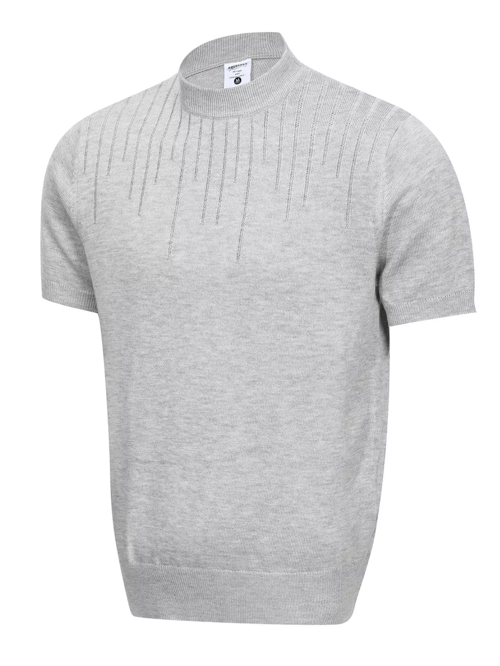 Men's Mock Neck Short Sleeve Knit Top, image 13