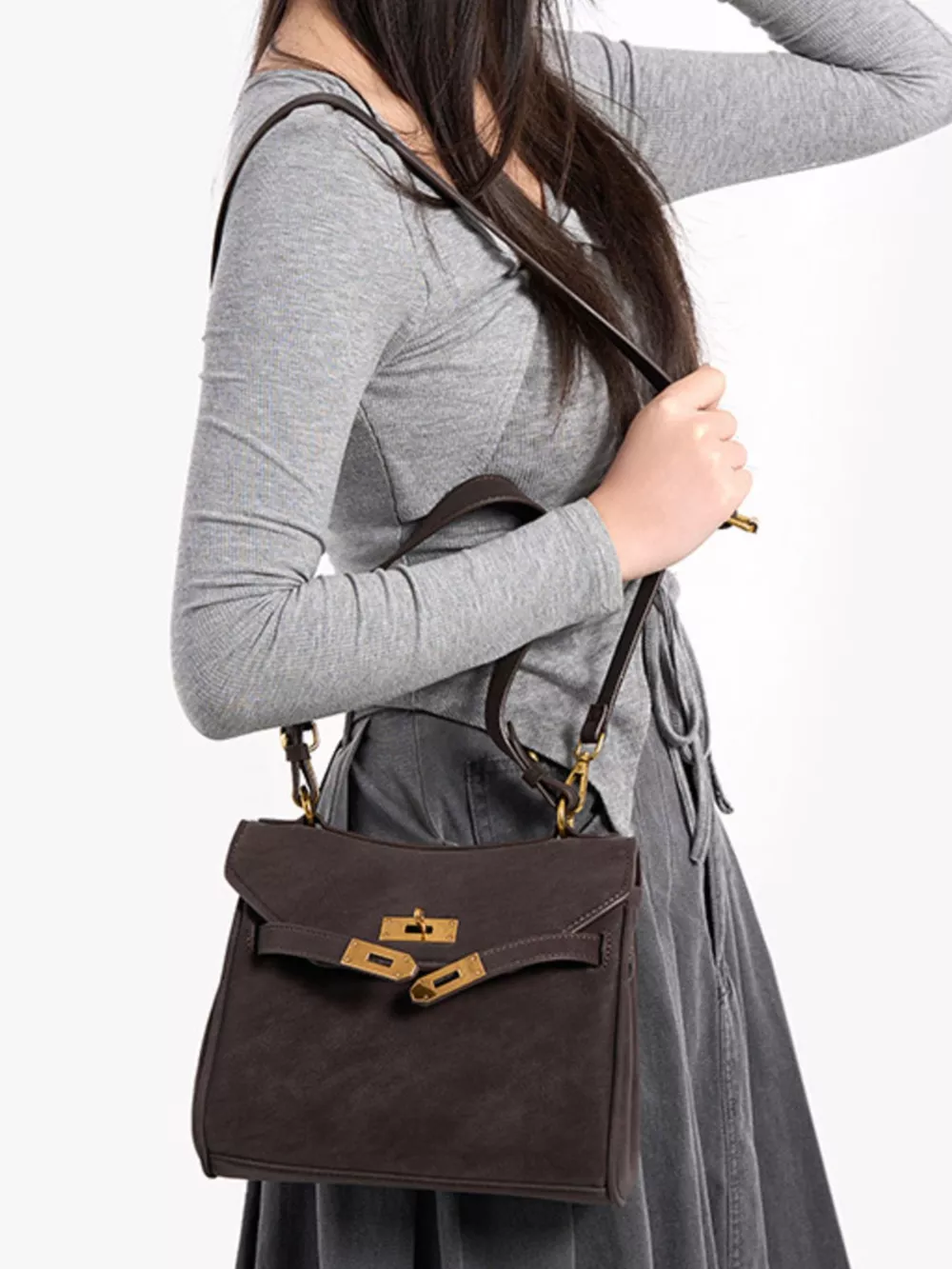 Gold-Tone Hardware Crossbody Bag, image 12