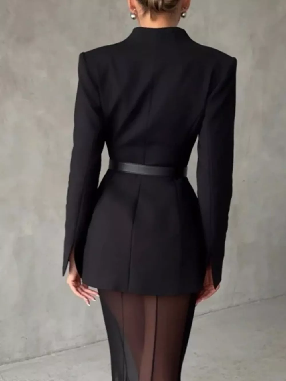 Slim-Fit Structured Waist Blazer, image 8