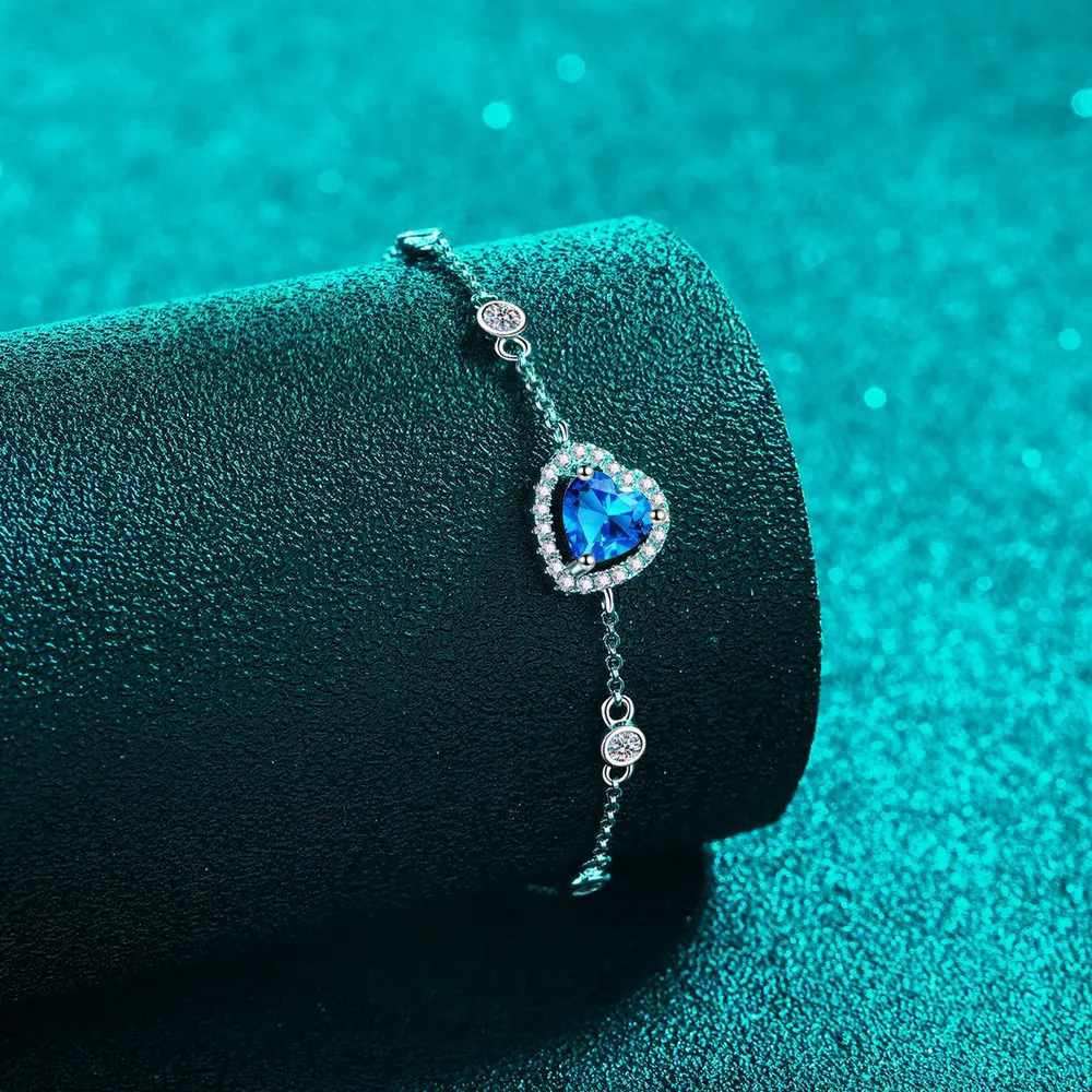 1 Carat Moissanite 925 Sterling Silver Bracelet, image 3
