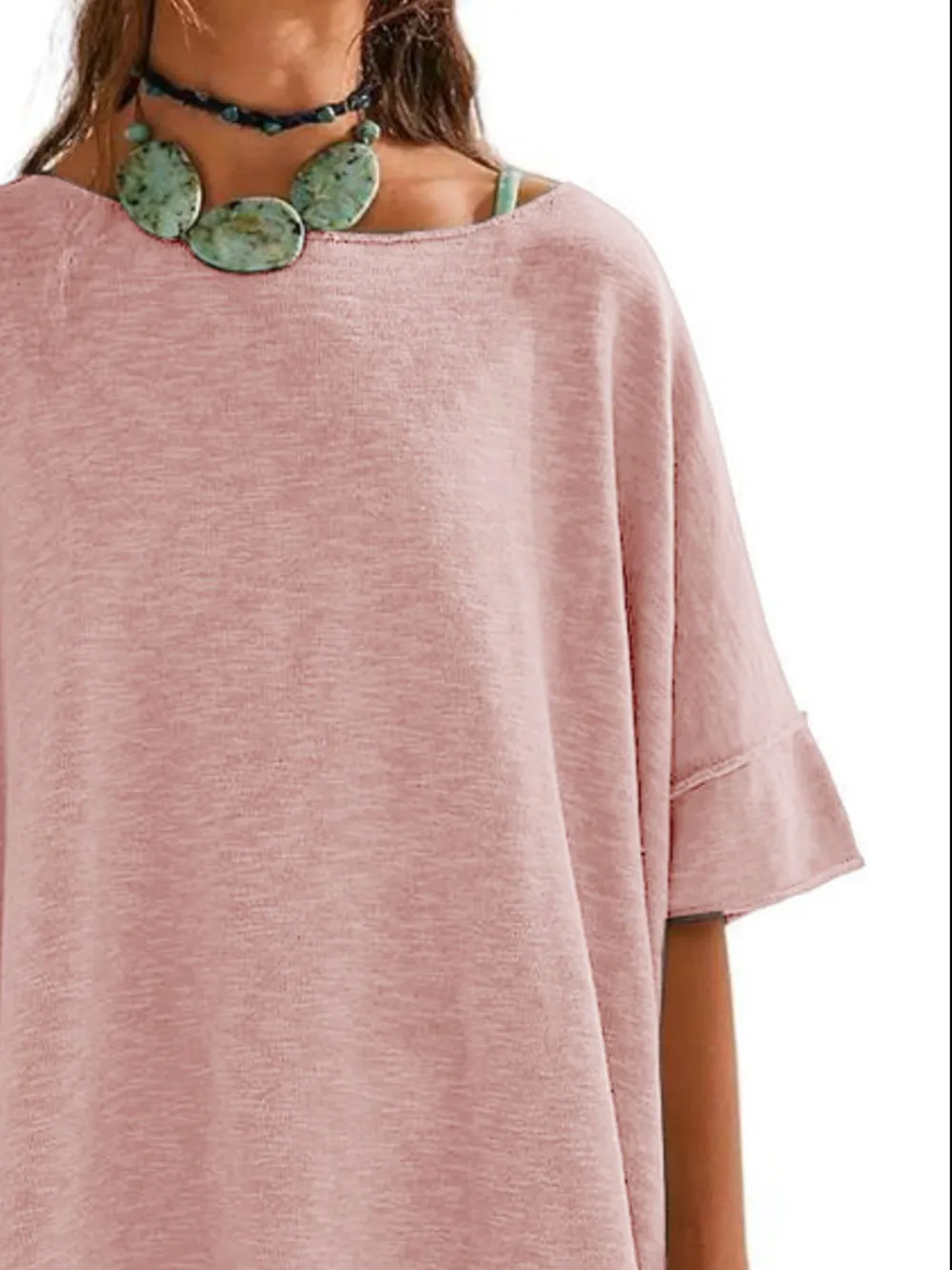 Oversized Round Neck Drop-Shoulder T-Shirt, image 20