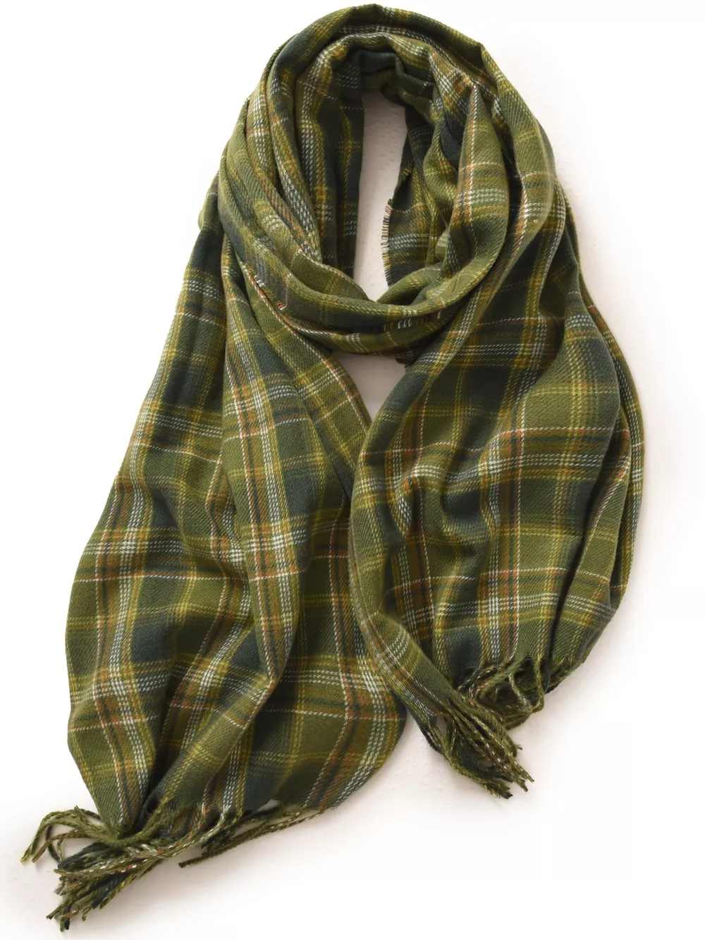 Classic Plaid Fringe Scarf, image 8