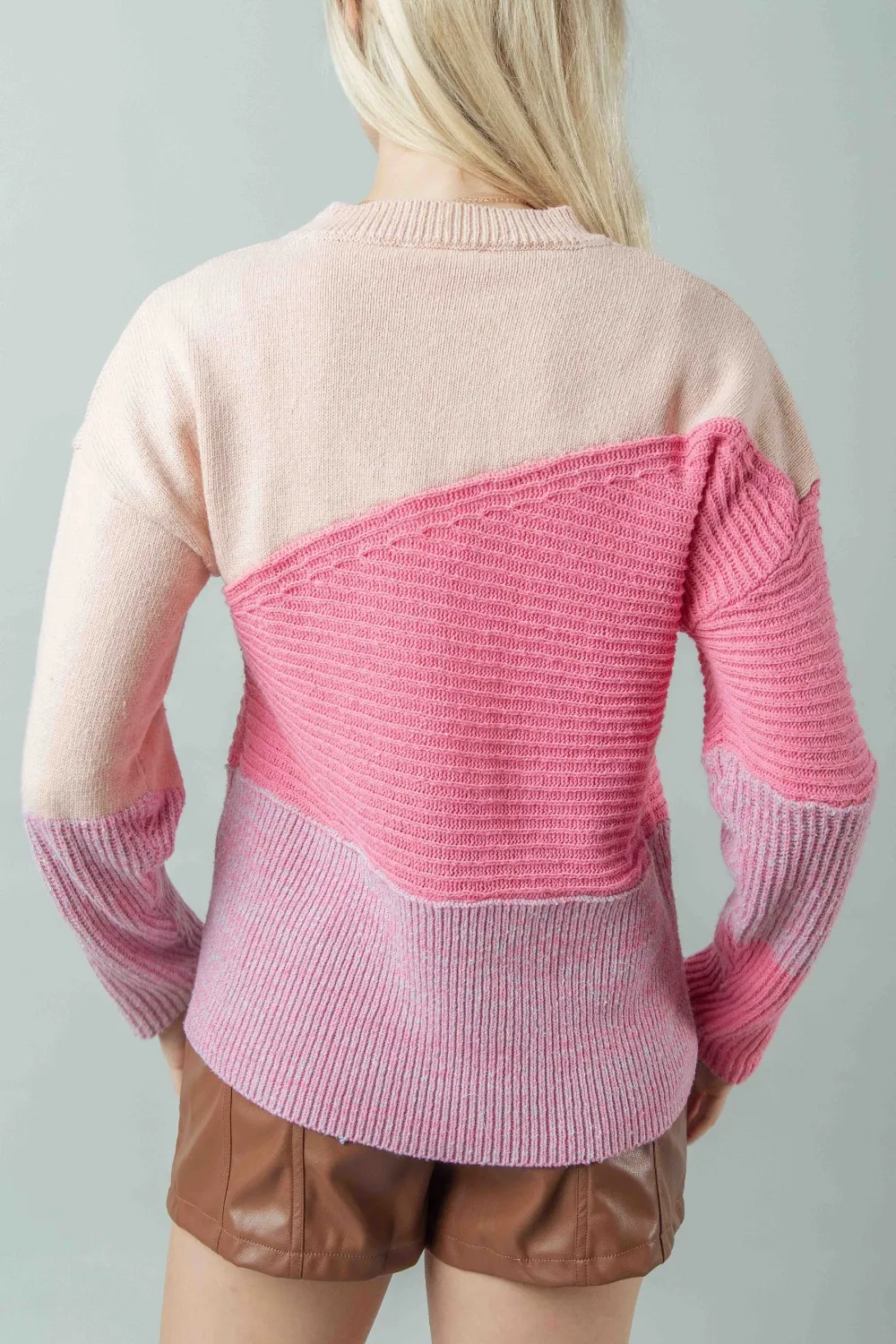 Color Block Long Sleeve Sweater, image 2