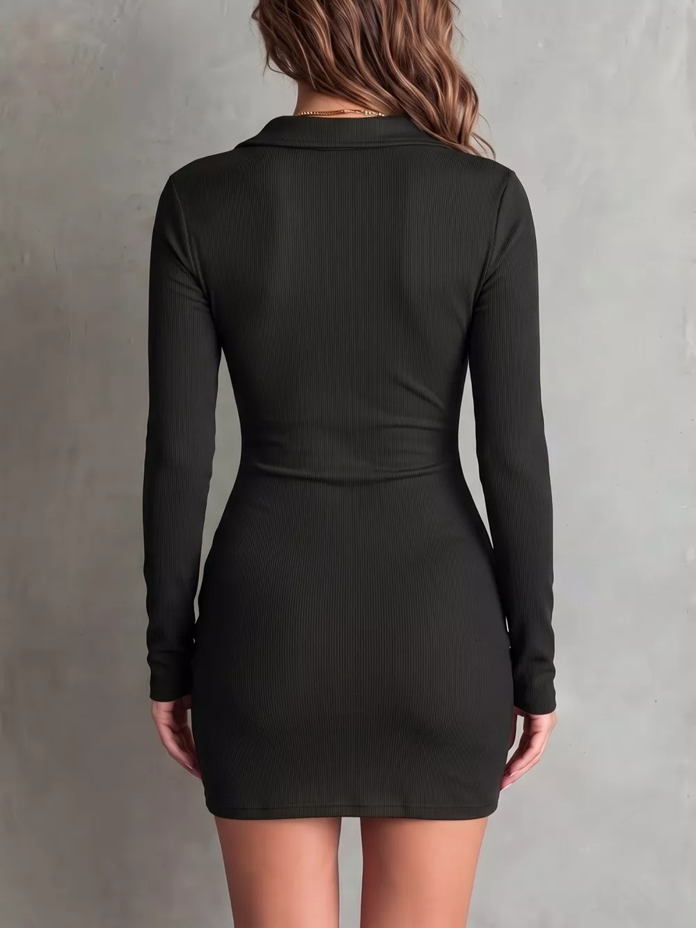 Button-Down Bodycon Mini Dress, image 5