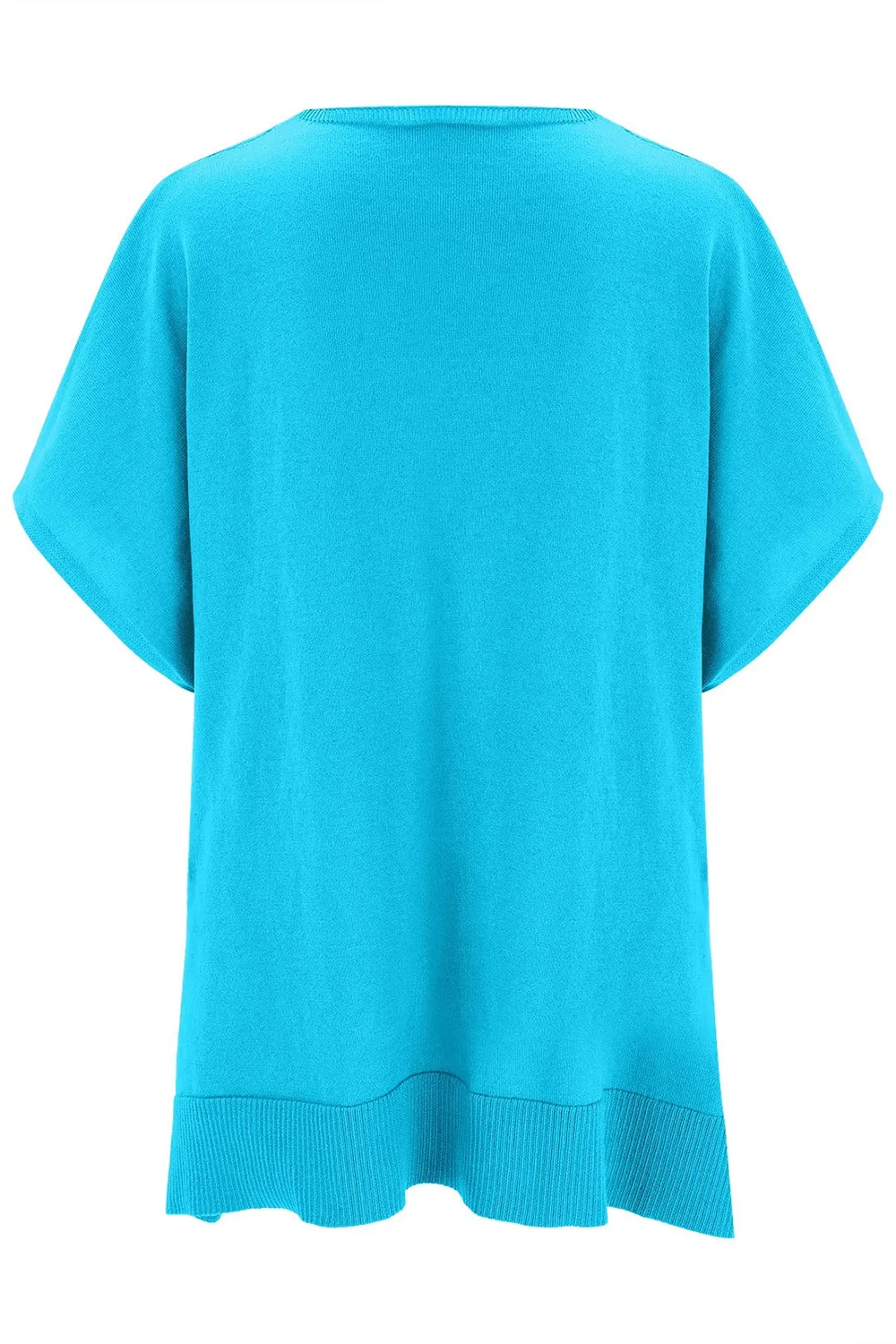 Slit V-Neck Half Sleeve Knit Top, image 10