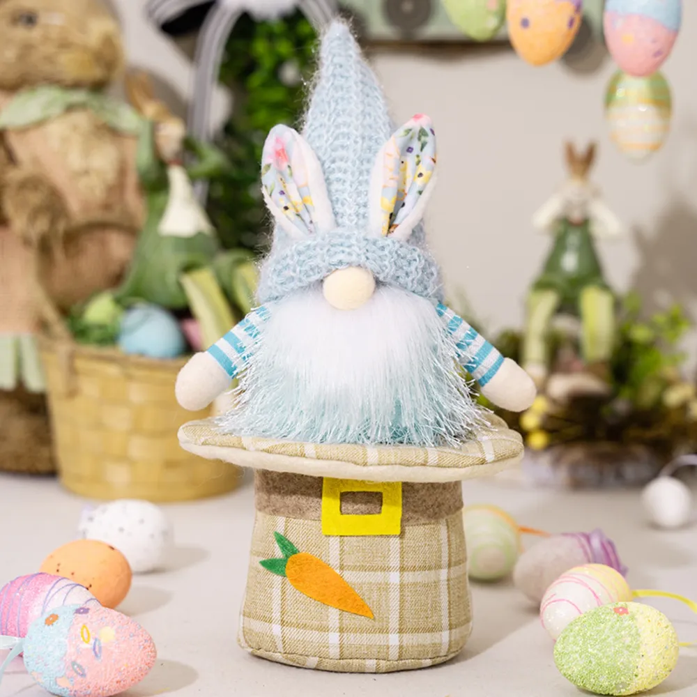 Easter Faceless Doll with Rabbit Ears, image 3