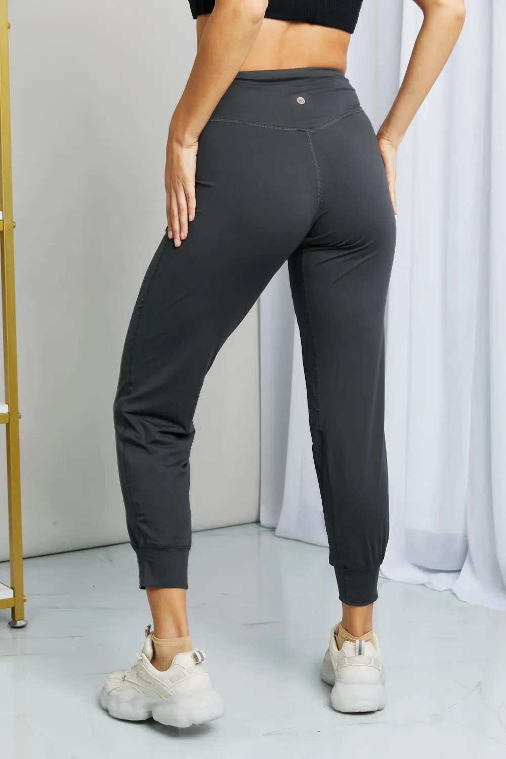 Full Size Wide Waistband Cropped Joggers, image 7