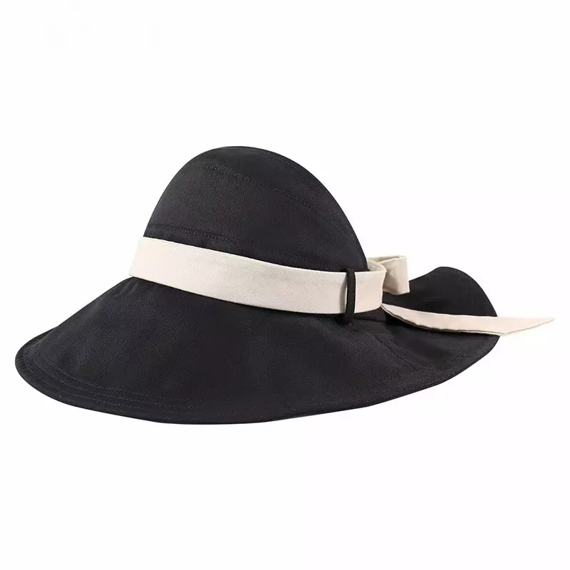 Wide Brim Sun Visor Hat with Ribbon, image 2
