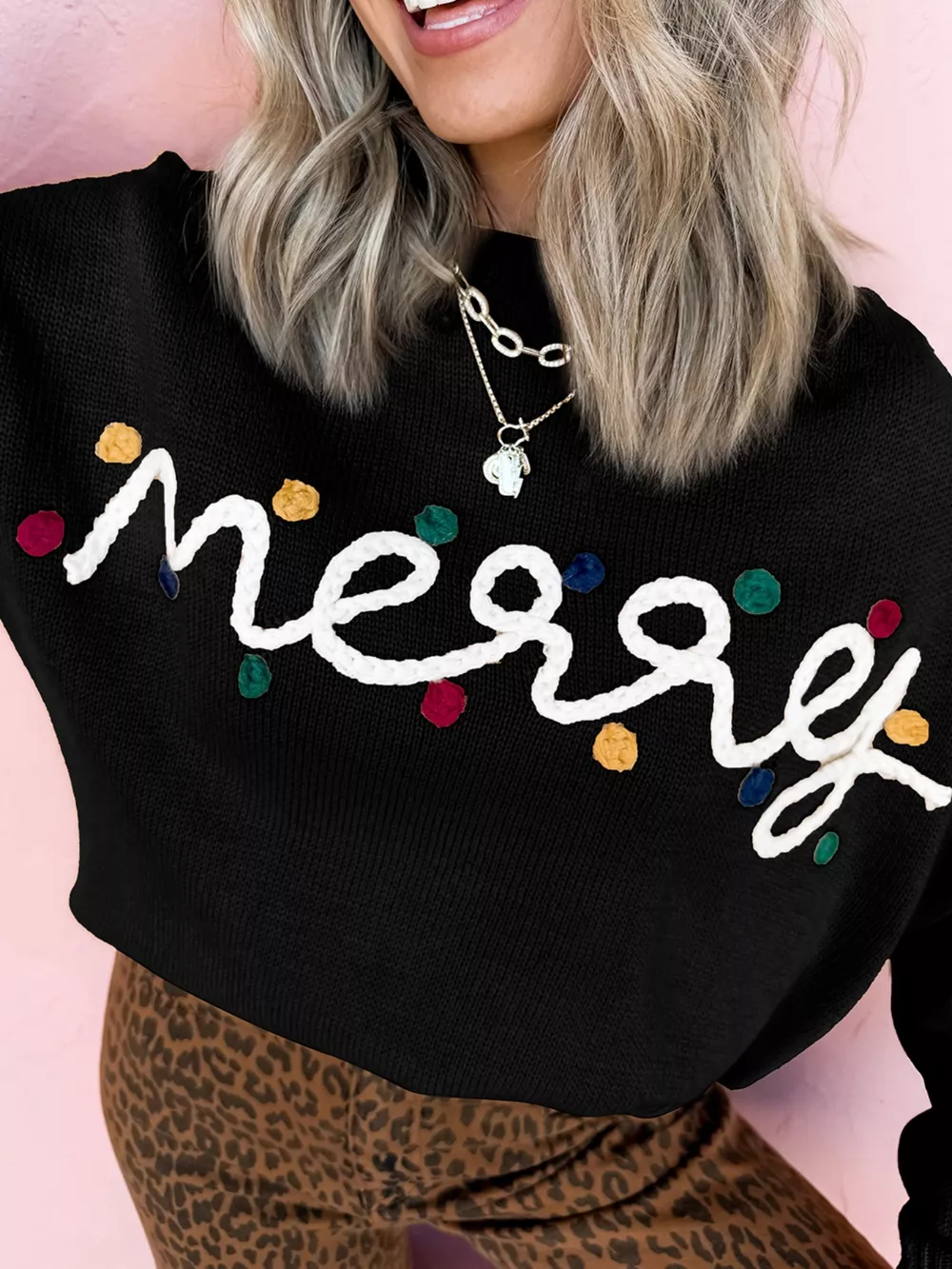 Merry Round Neck Christmas Sweater