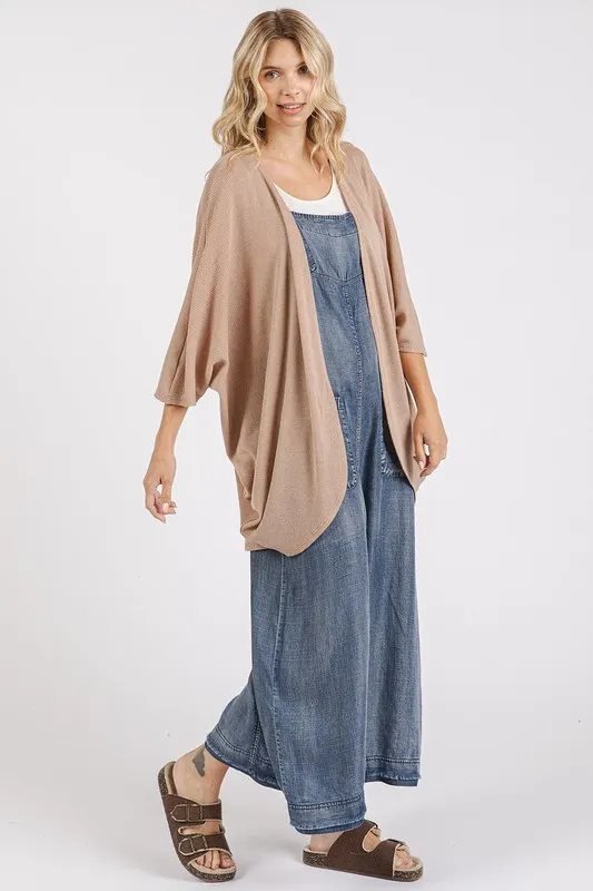 Open Front Batwing Sleeve Cardigan, image 5