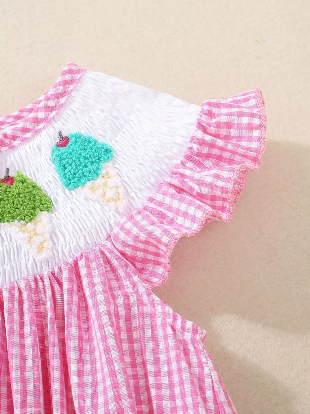 Children's Ice Cream Gingham One-Piece, image 3