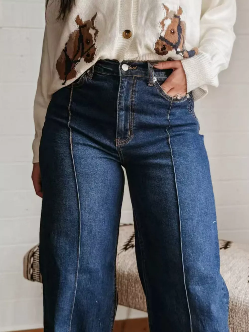 High-Waisted Wide Leg Jeans, image 8