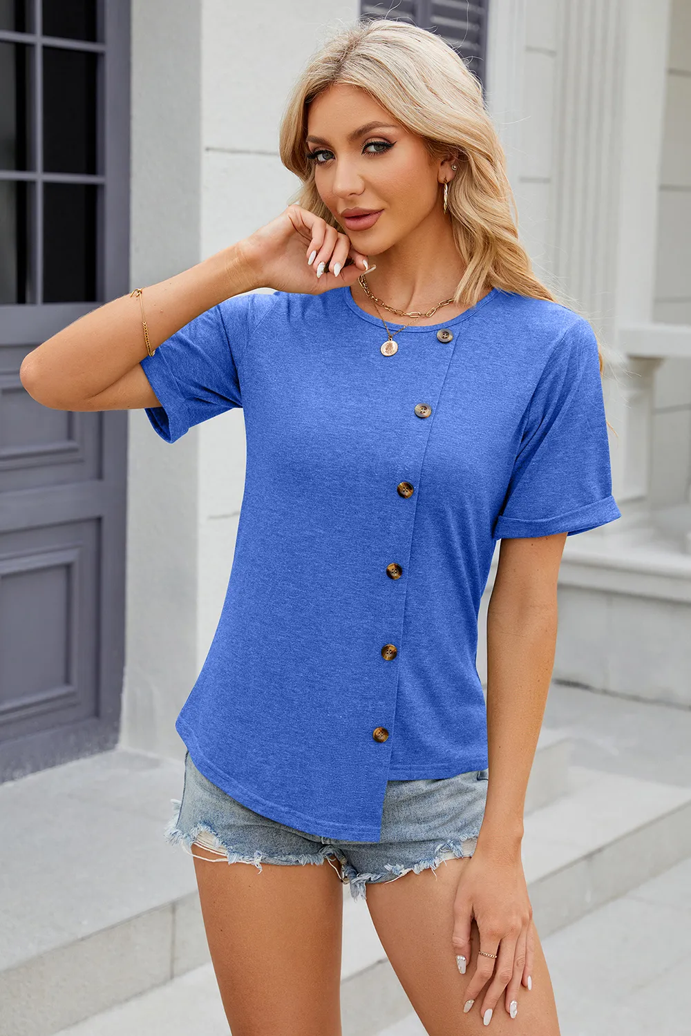 Round Neck Short Sleeve T-Shirt, image 4