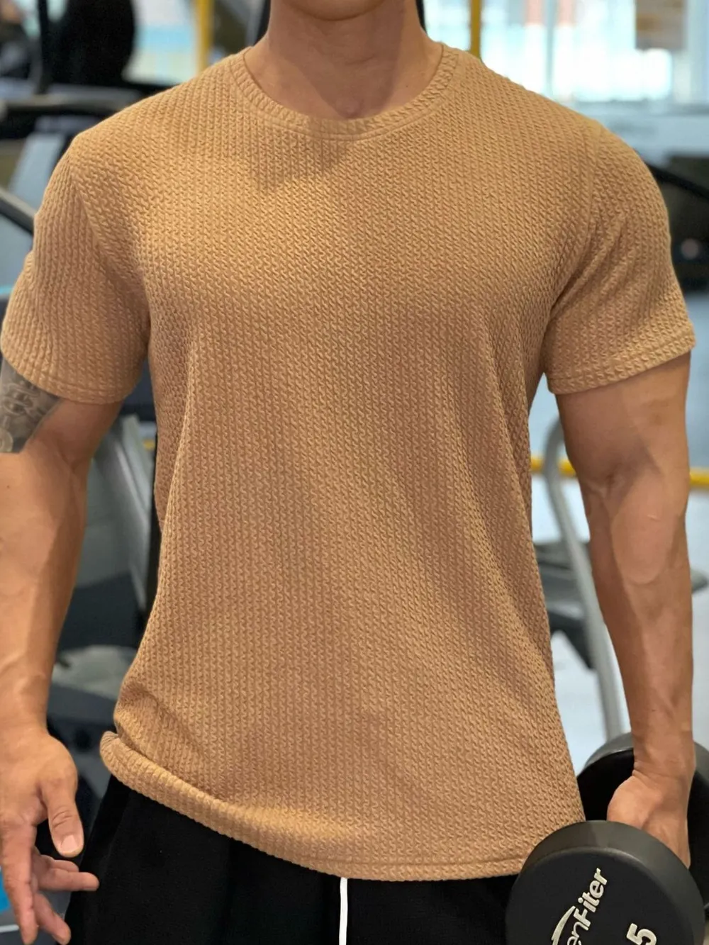 Men's Plus Size Round Neck Short Sleeve T-Shirt, image 2