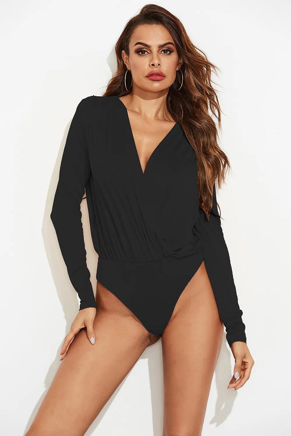 Surplice Long Sleeve Bodysuit, image 2