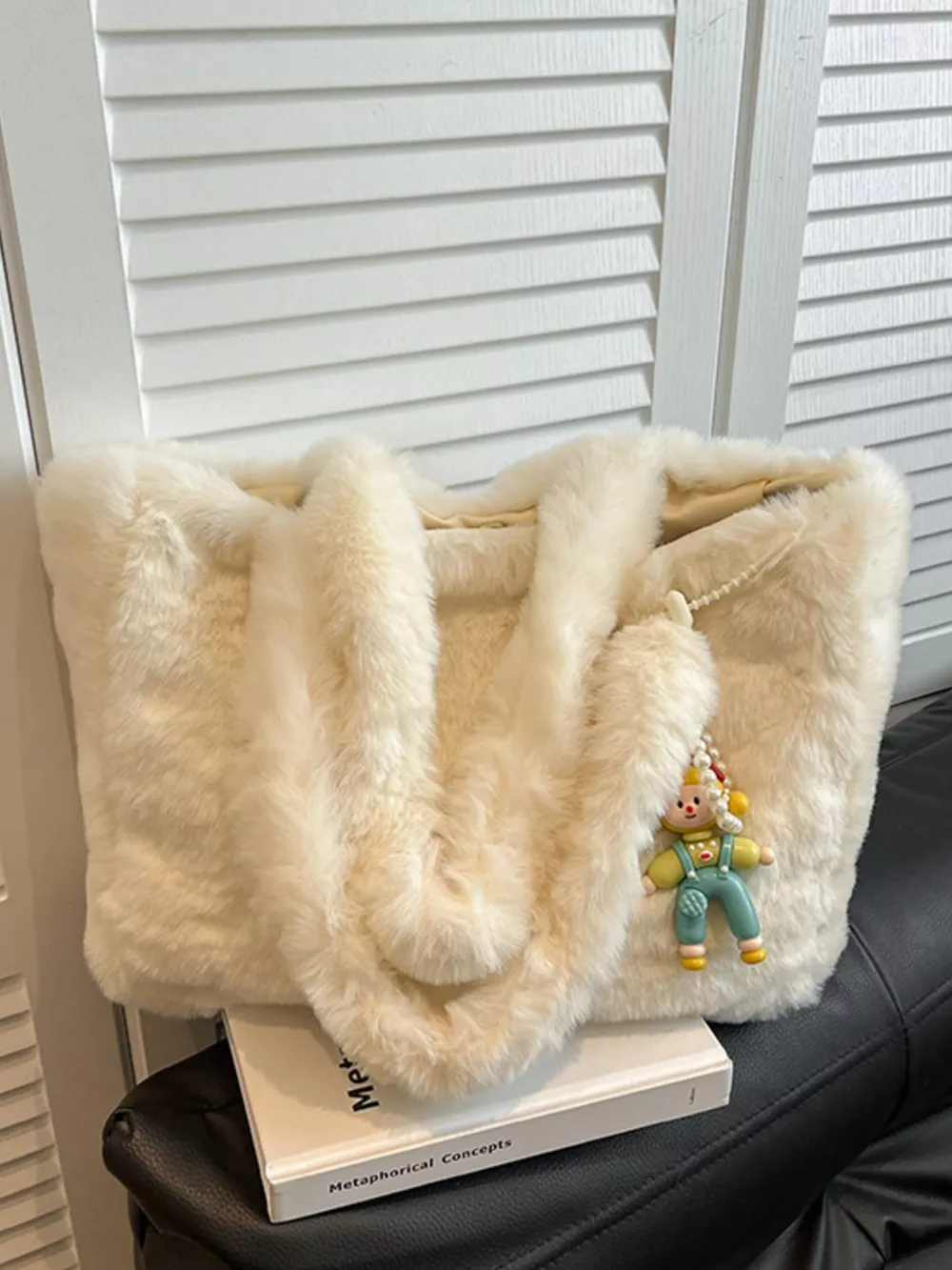 Fluffy Cartoon Charm Shoulder Bag, image 6