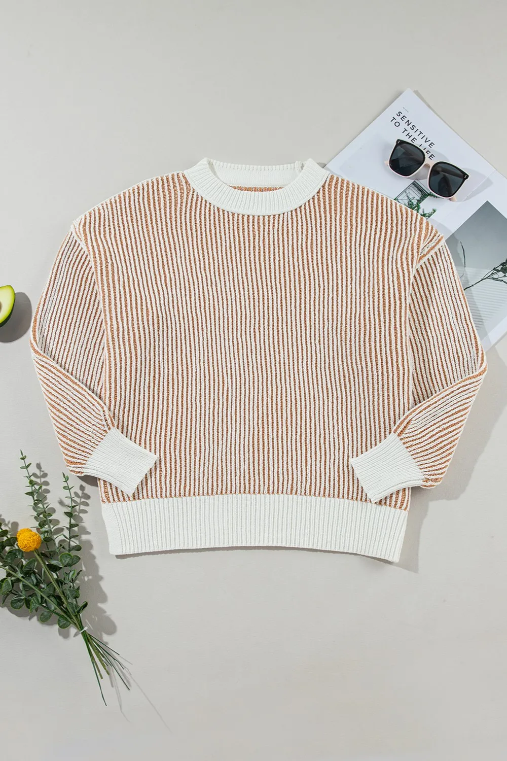 Round Neck Dropped Shoulder Sweater, image 15