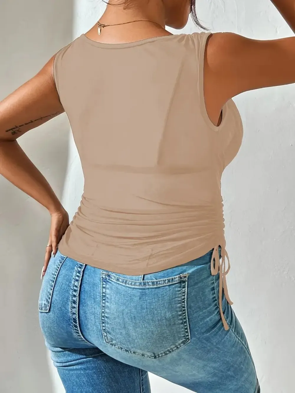 Side Drawstring Ruched Tank, image 18