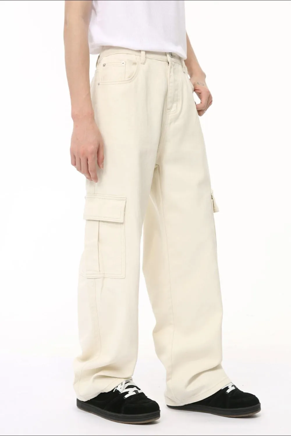 Hight Rise Wide Leg Cargo Pants, image 5