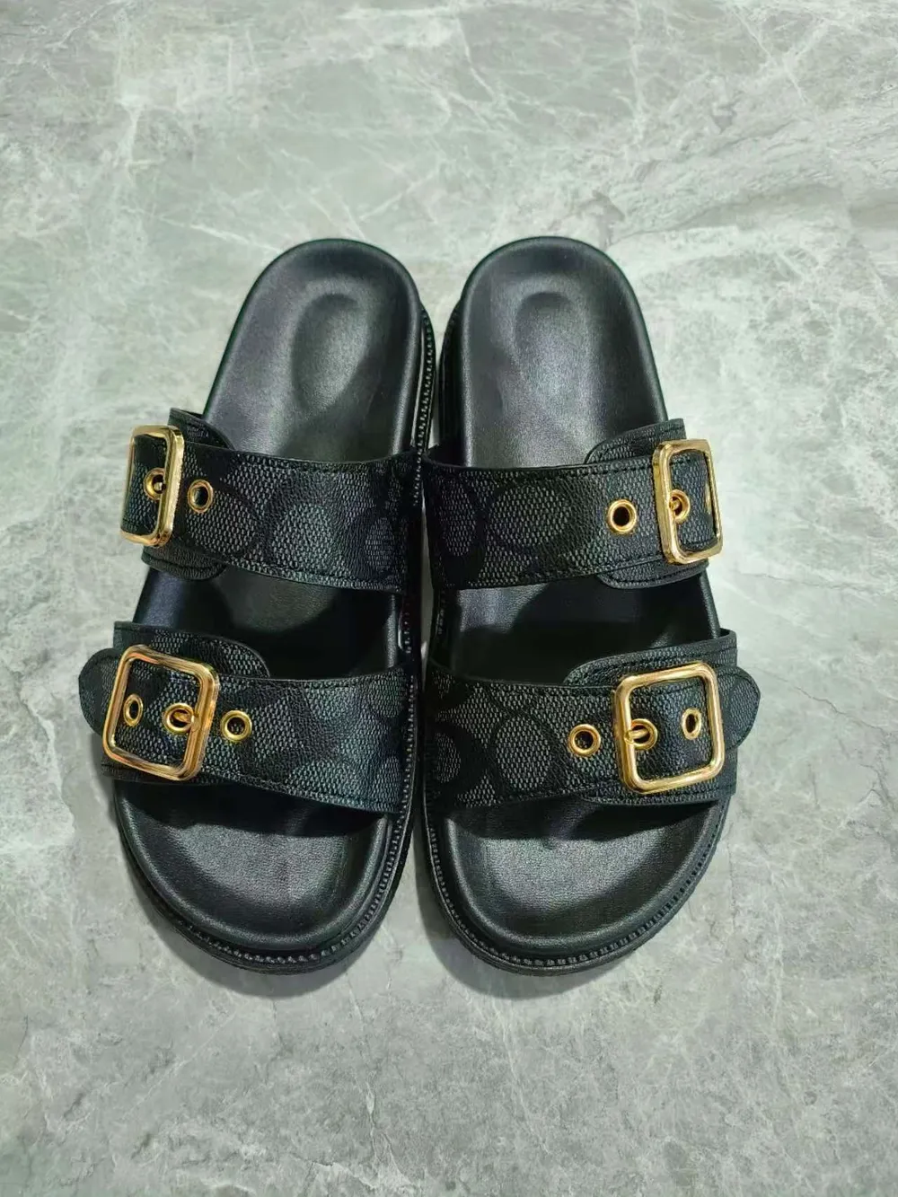 Open Toe Double Buckle Sandals, image 8