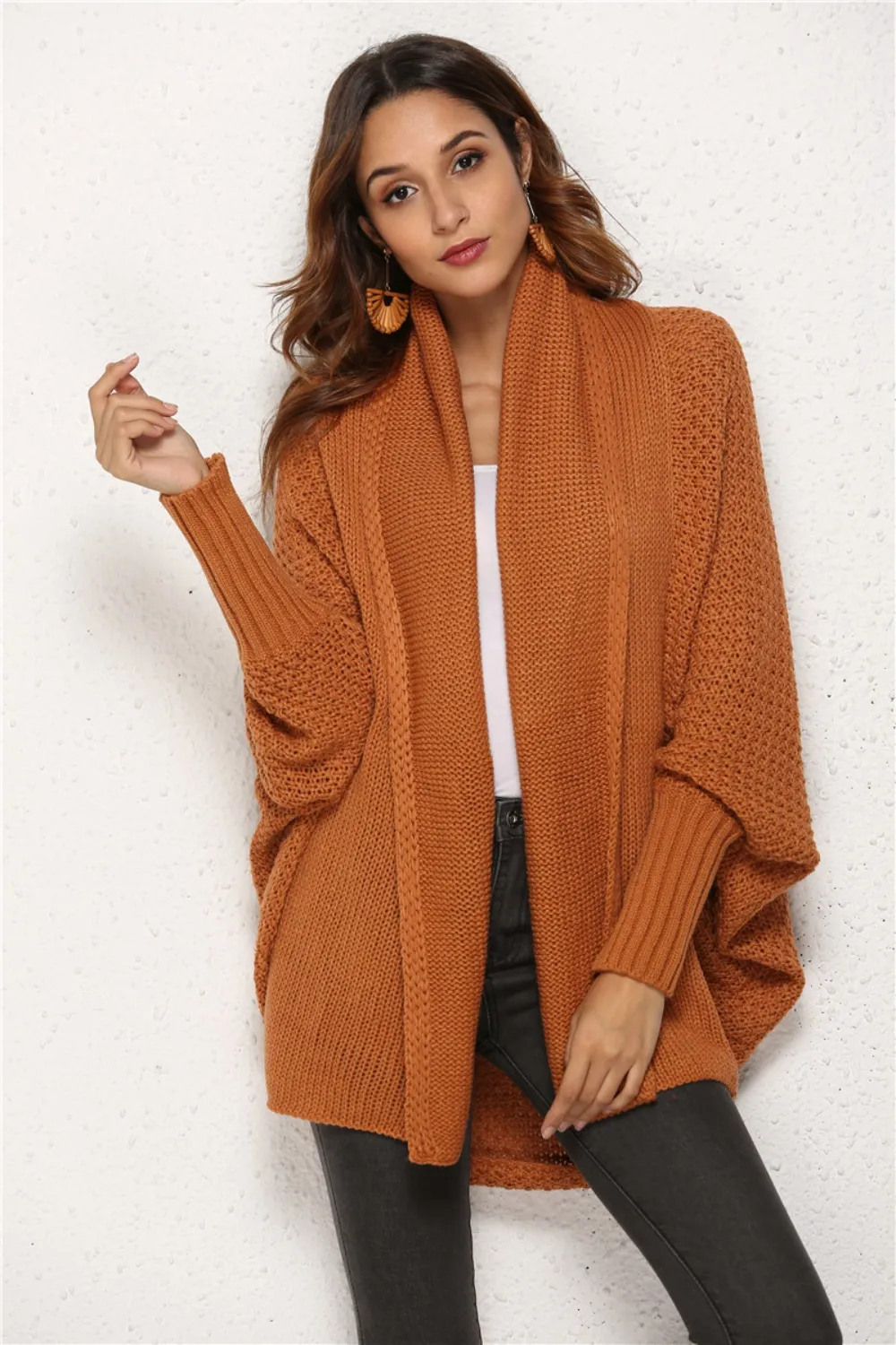 Open Front Batwing Sleeve Cardigan, image 22