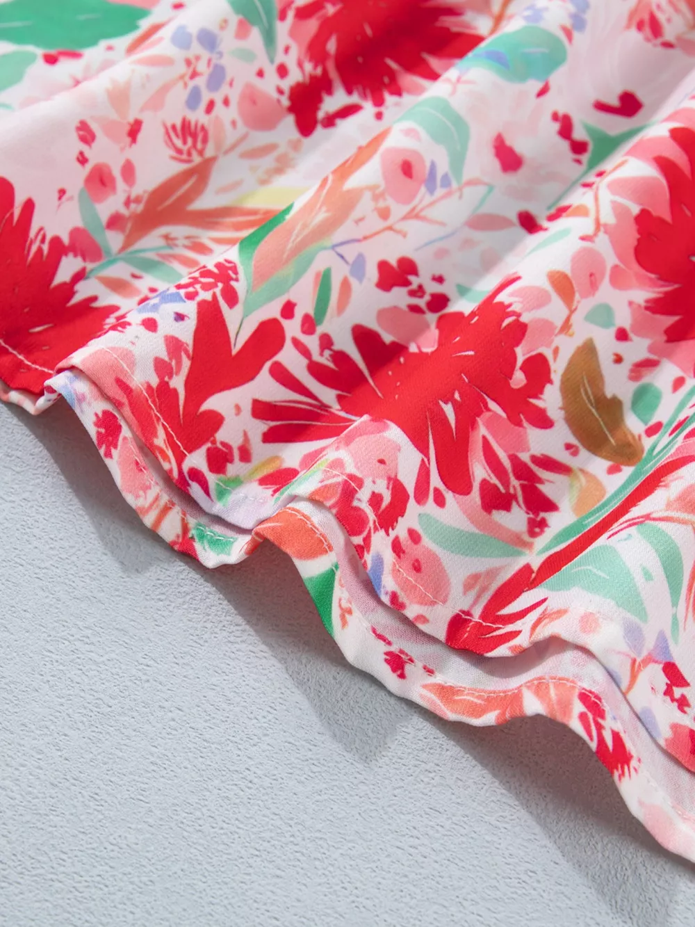 Floral Print Tie-Shoulder Midi Dress, image 9
