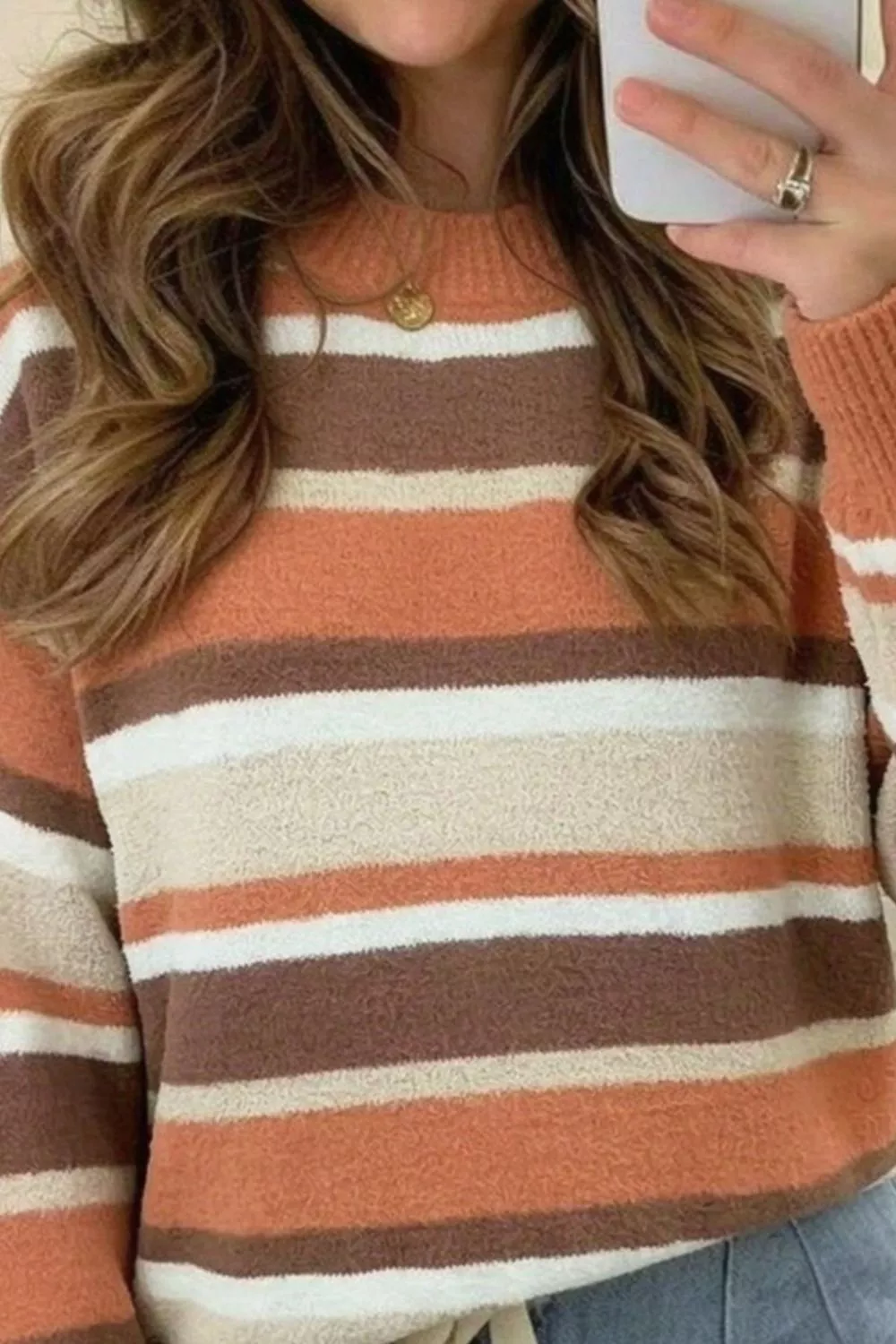 Striped Dropped Shoulder Sweater, image 9