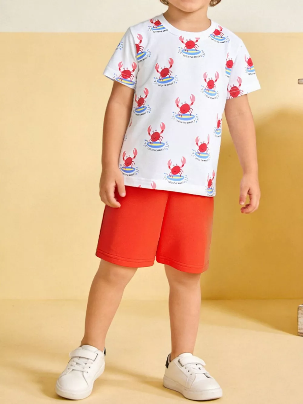 Children's Crab Print T-Shirt & Shorts Set