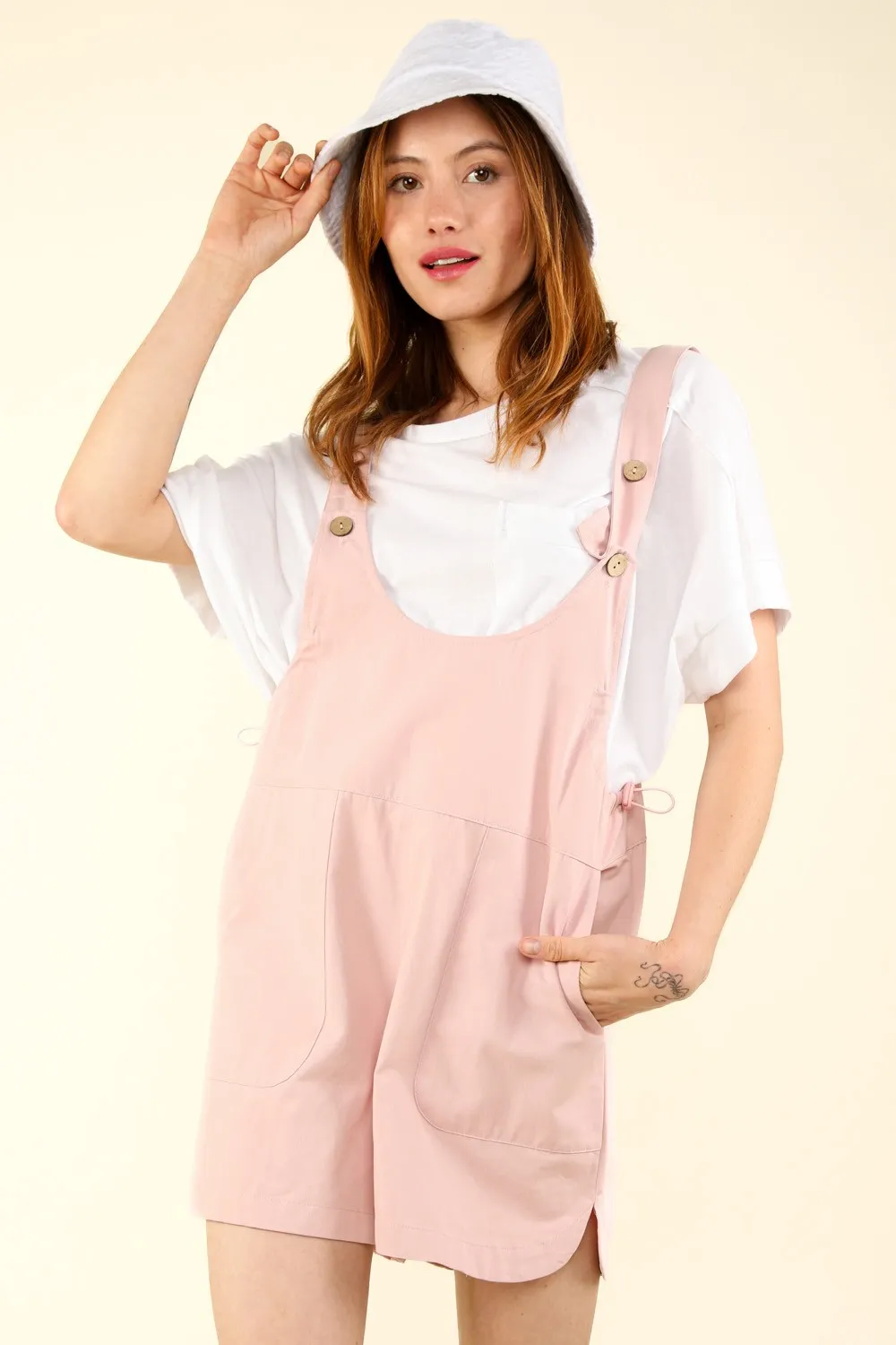 Adjustable Waist Suspender Overalls with Pockets, image 3