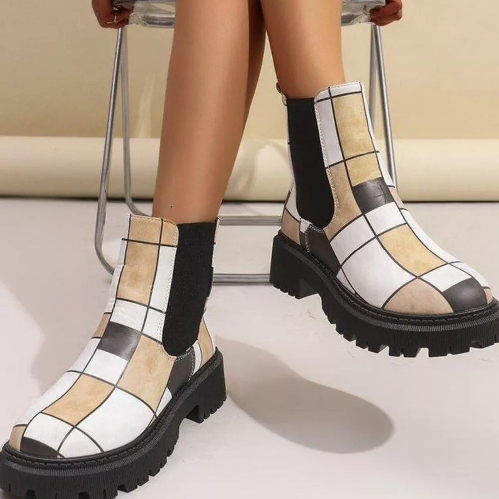 Round Toe Chunky Heel Ankle Boots, image 6