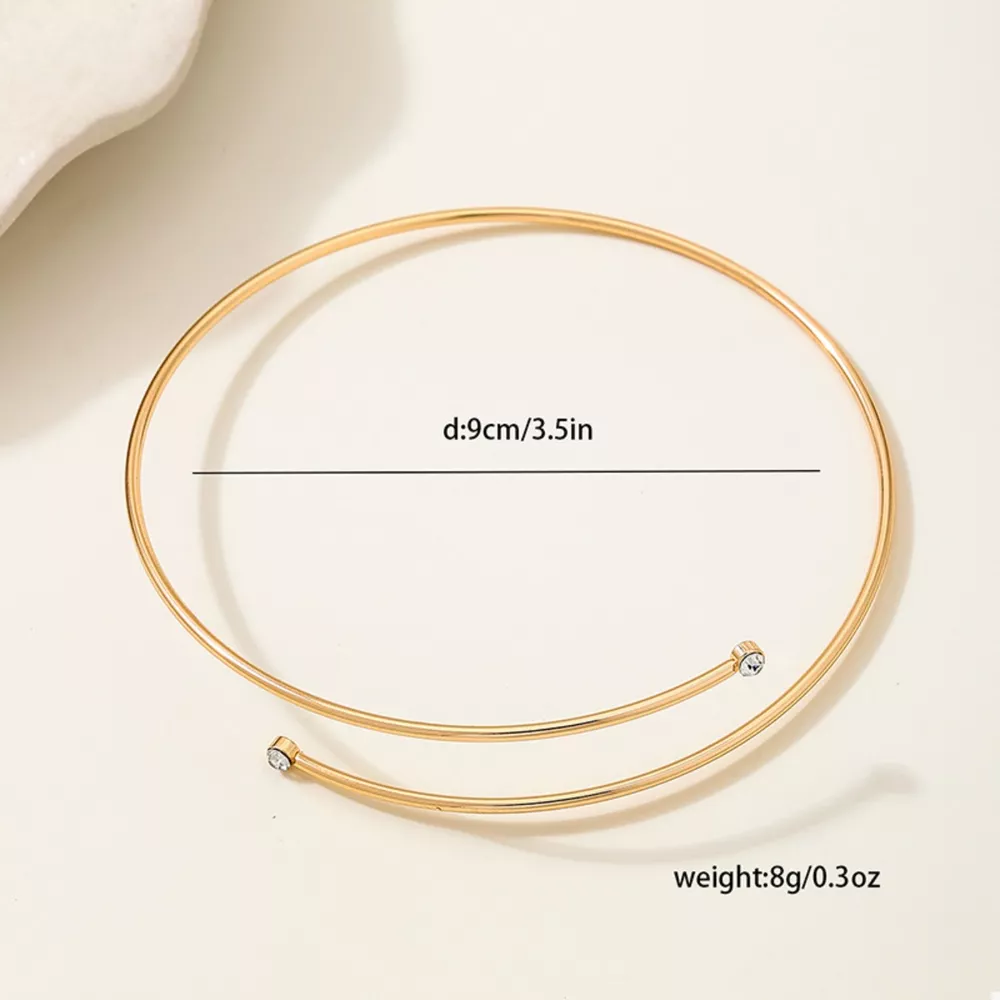Delicate Gold Wire Upper Arm Bracelet, image 4
