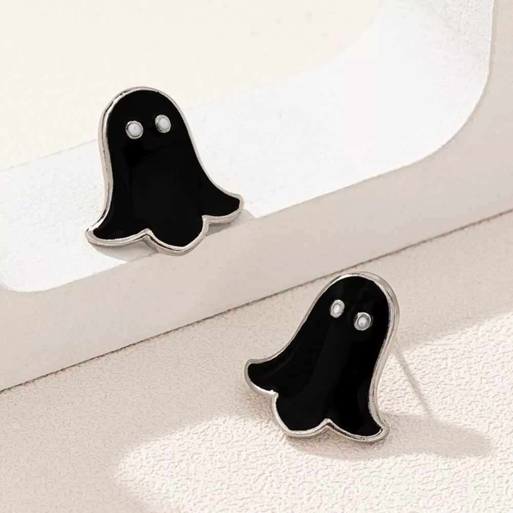 2 Pair Halloween Ghost Stud Earrings, image 5