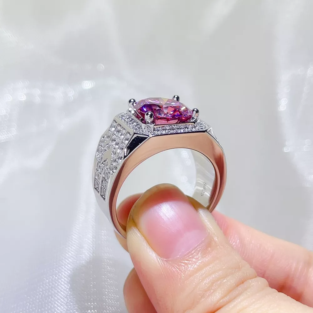5 Carat 925 Sterling Silver Moissanite Ring, image 2