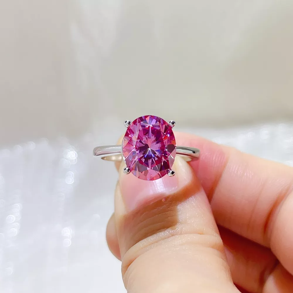 5 Carat 925 Sterling Silver Moissanite Ring, image 3