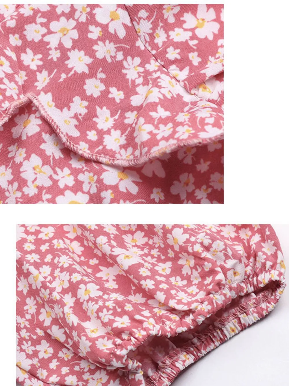 Floral Print Wrap Mini Dress with Puff Sleeves, image 5