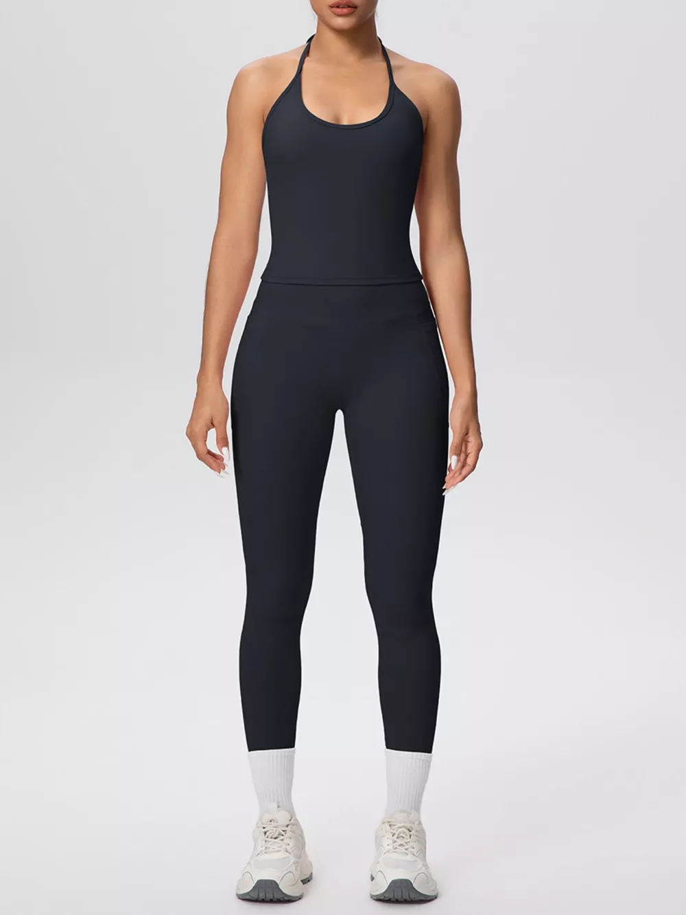 Halter Neck Cami and High-Waisted Leggings Active Set, image 10