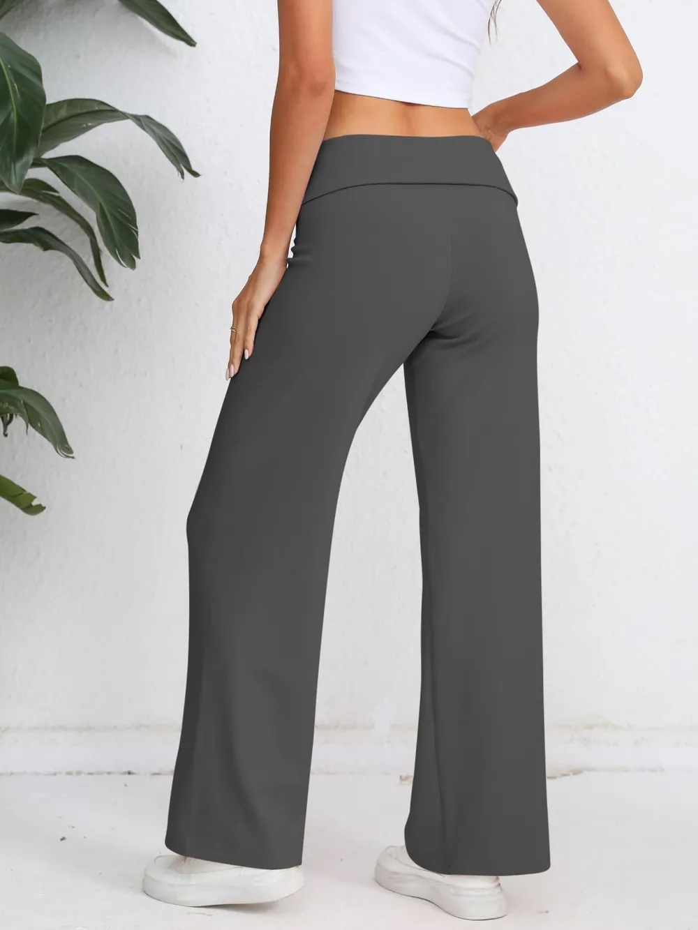 Elastic Waist Wide Leg Pants, image 6