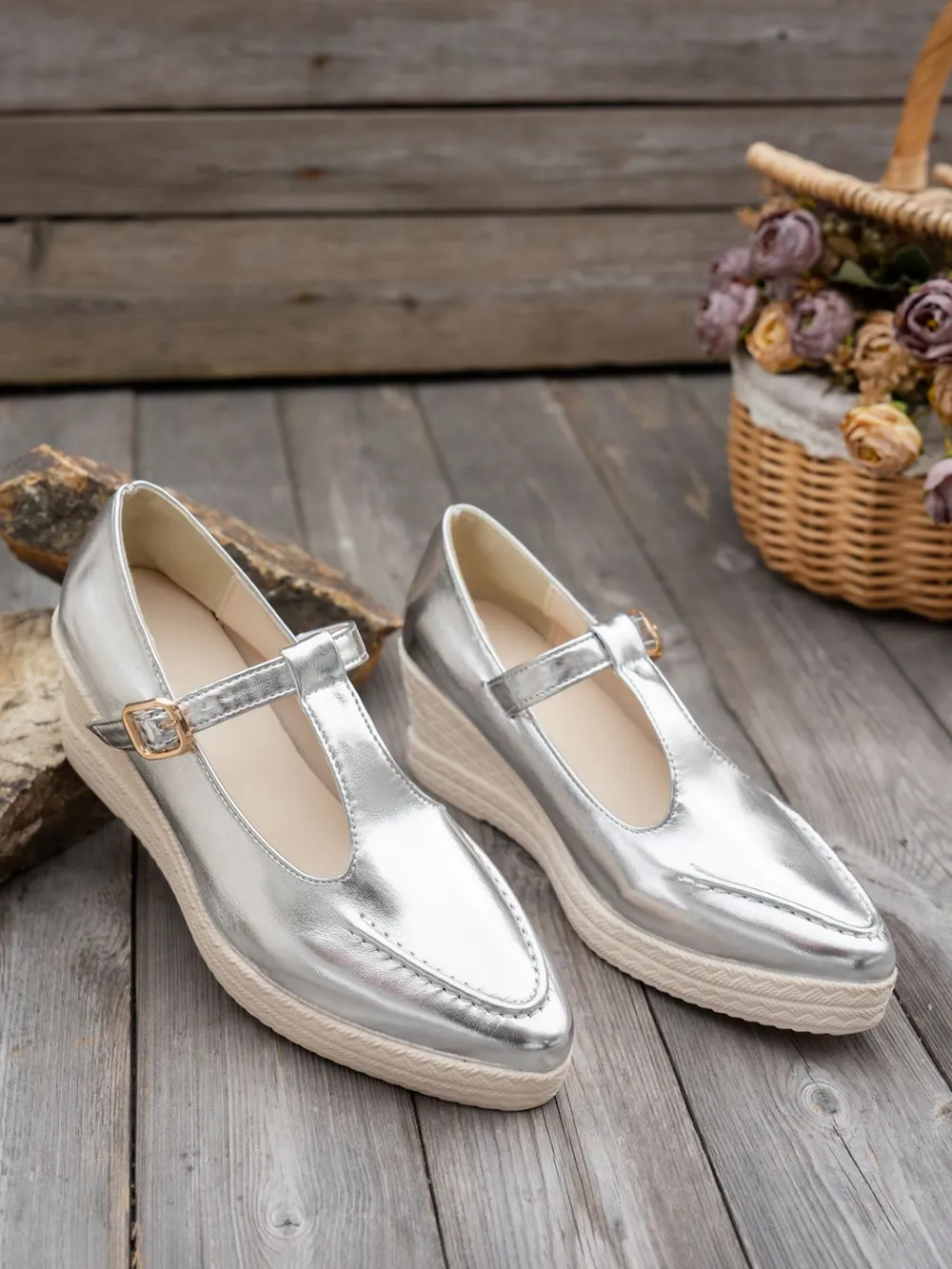 Point Toe Wedge Loafers, image 7