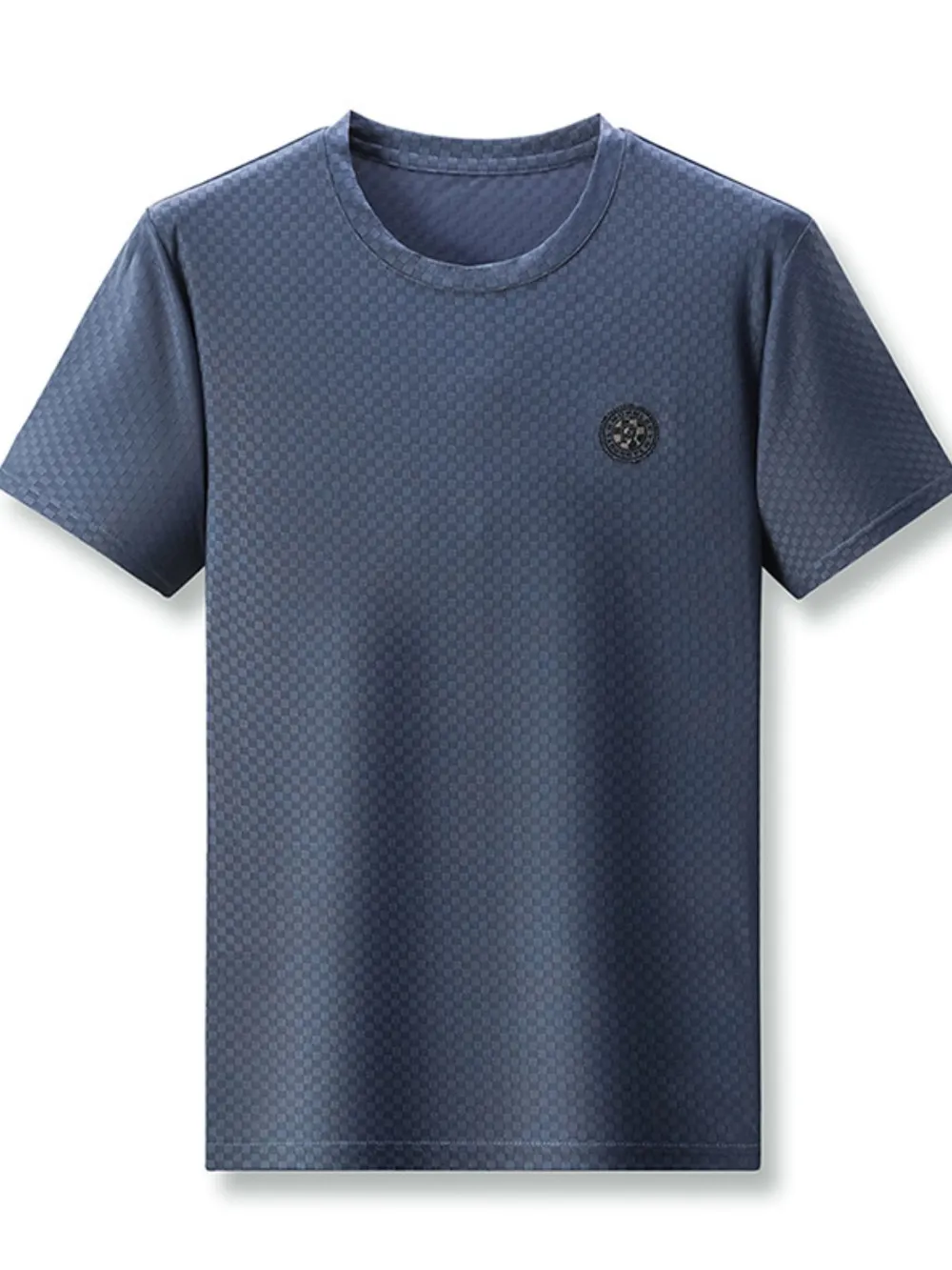 Men's Plus Size Checkerboard Pattern T-Shirt, image 2